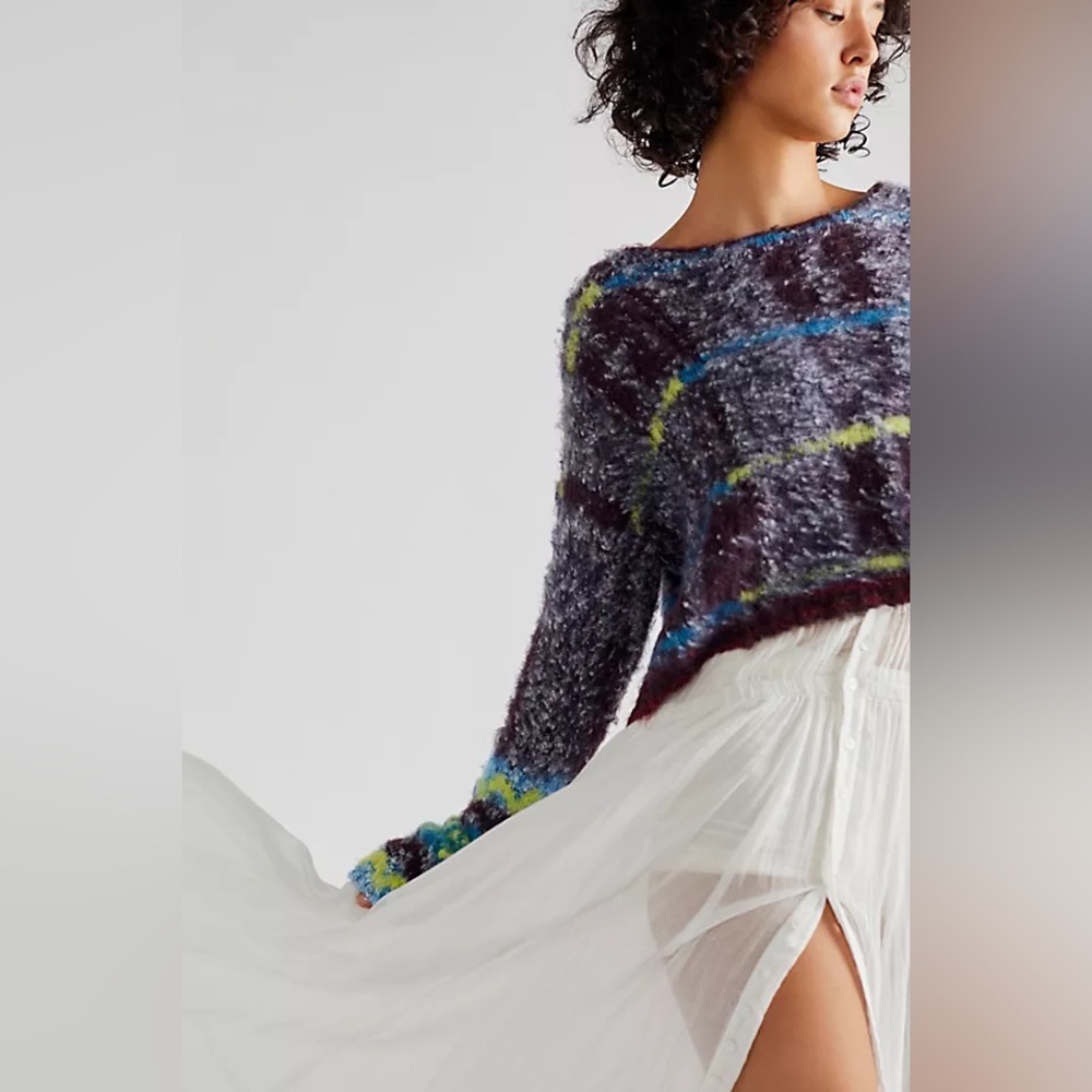 free people Emerson fuzzy pullover .  NWT - Picture 3 of 5